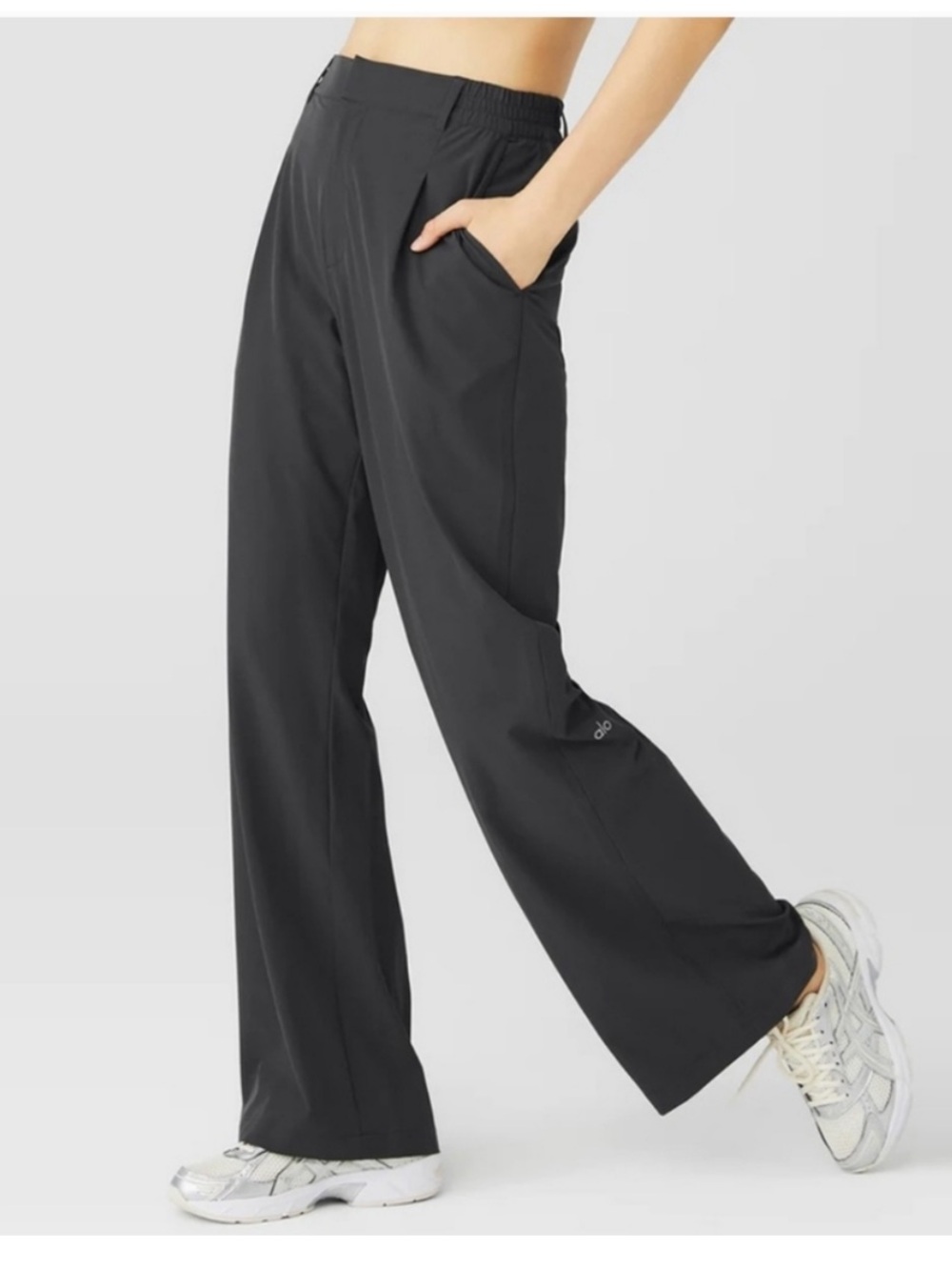 ALO Yoga High Waist Pursuit Trouser in Anthracite SZ S NWT